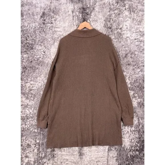 Free People Beach Picnic Sweater Dress Large Womens Brown - Picture 3 of 8